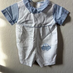 Alexis Blue and White Kids One Piece